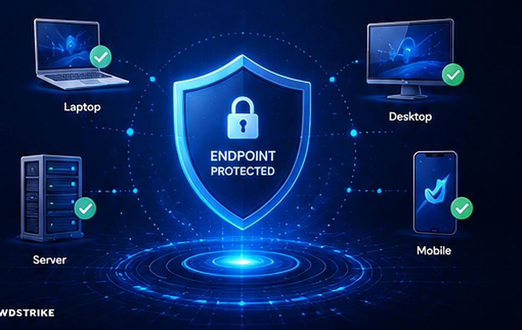 Endpoint protected security shield across laptop desktop server and mobile devices
