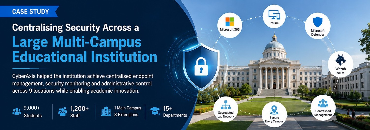 Centralised cybersecurity and endpoint management across a multi-campus educational institution