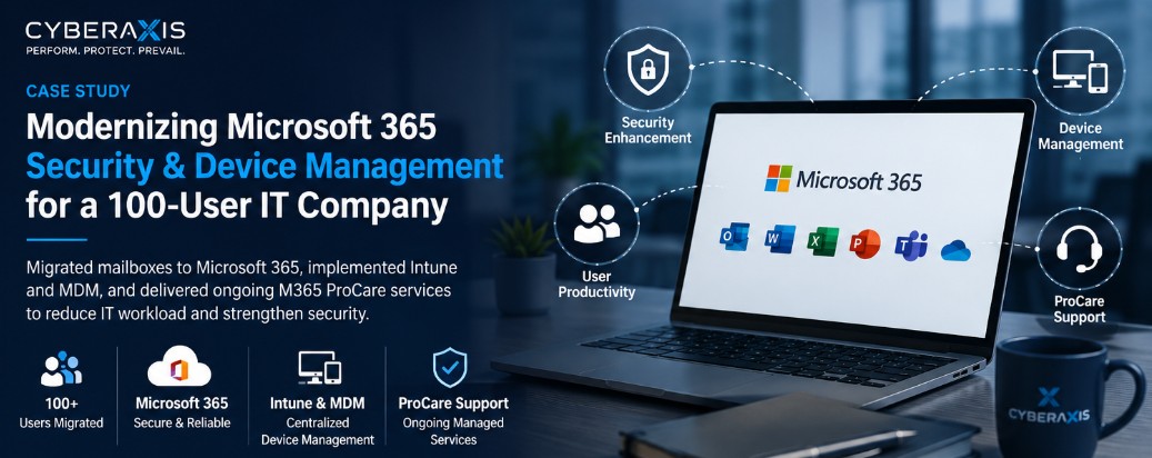 Microsoft 365 migration and centralized endpoint management for an IT services company