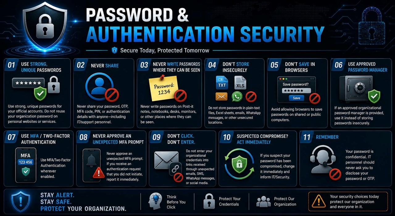 11point black bg theme version of Password Usage & Authentication Security Guidelines