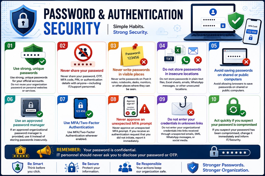 10 point white bg theme2 version of Password Usage & Authentication Security Guidelines